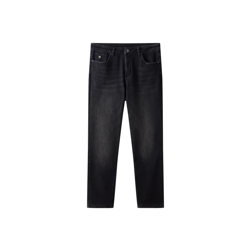 CAMEL Micro Stretch Oil Resistant Stain Resistant Waterproof Embroidery Logo Casual Pants Straight Fit Jeans Men's-0
