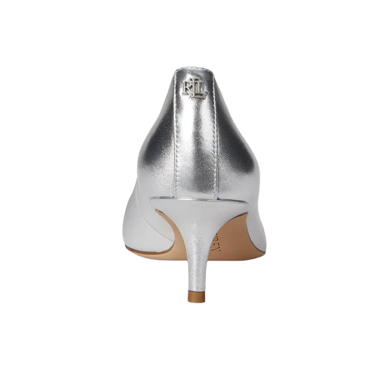 Polo Ralph Lauren Adrienne Slim Heel High Heels 5cm Women's Silver-4