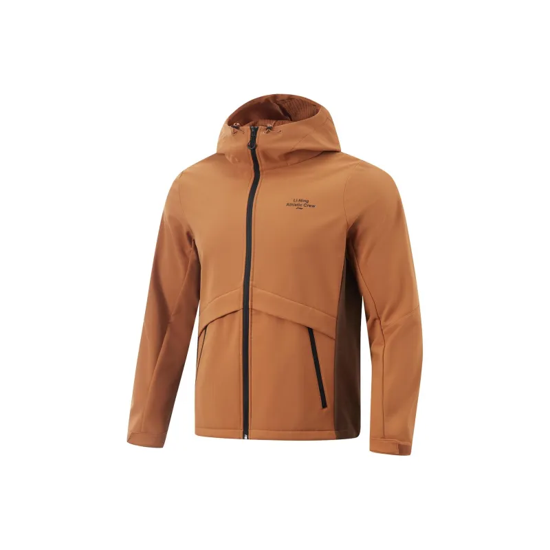 LiNing Lotus Leaf Trench Coat Men's Amber Brown-0