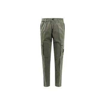 STONE ISLAND Logo Patch Straight Leg Pants
