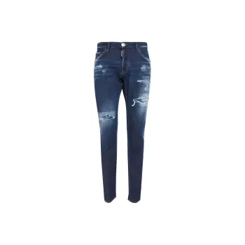 DSQUARED 2 Straight Leg Distressed Jeans