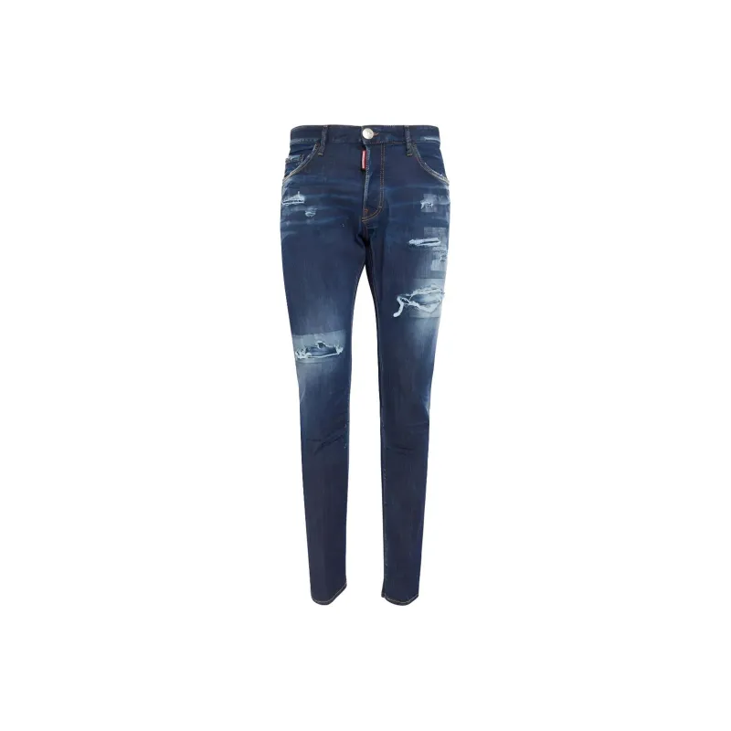 DSQUARED 2 Straight Leg Distressed Jeans-0