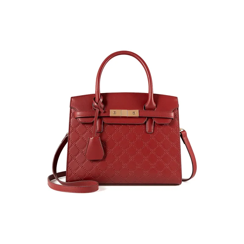 Vigno Synthetic Leather Handbag, One Shoulder, Crossbody Bag Regular Women's Red-1