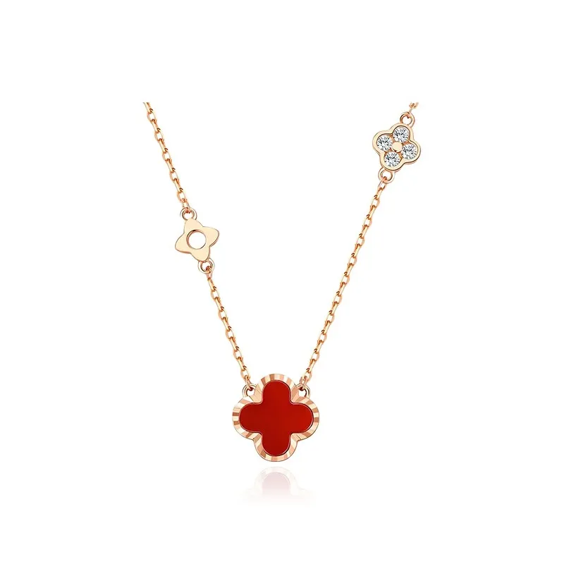CUTE DAME Sterling Silver Necklaces Women's-5