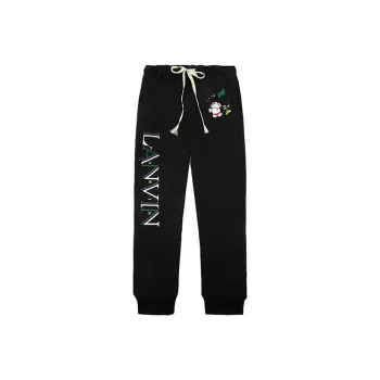 Lanvin Knitted Sports Pants Men's Black