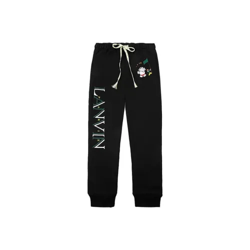 Lanvin Knitted Sports Pants Men's Black