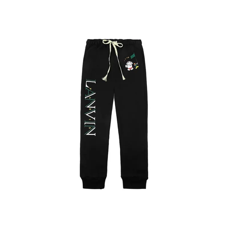 Lanvin Knitted Sports Pants Men's Black-0