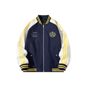 Lafetto Jackets Coats Unisex Navy Blue & Apricot