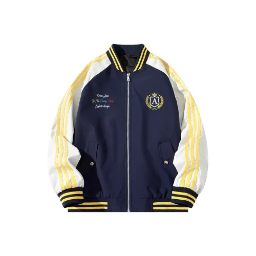 Lafetto Jackets Coats Unisex Navy Blue & Apricot