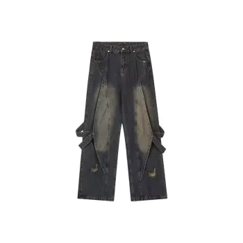 PAINT STAIN Jeans Unisex Black Gray