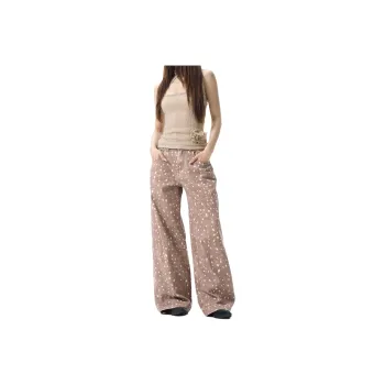 WLNEXT Jeans Unisex Brown Red