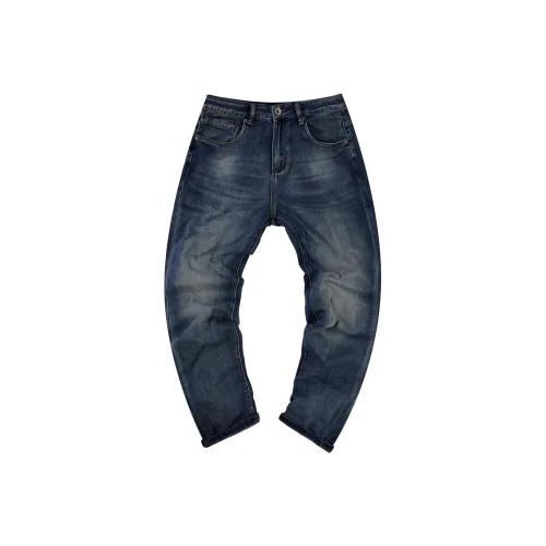 FAIRWHALE Jeans Unisex Autumn And Winter Models Denim Blue