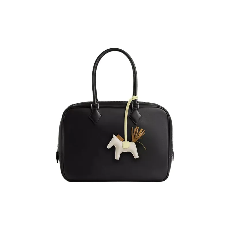 HERMES Rodeo Milo Lambskin Bag Accessory Small Size Women's White & Brown & Milton Yellow-1