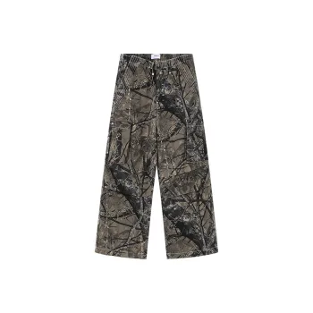 KORAKUBLUE Cargo Pants Unisex Green Camouflage
