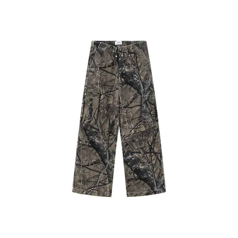 KORAKUBLUE Cargo Pants Unisex Green Camouflage-0