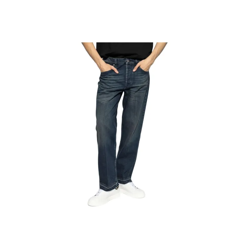Lanvin Logo patch Cotton Jeans-0