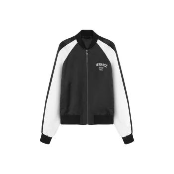 VERSACE Logo-embroidered Bomber Jacket