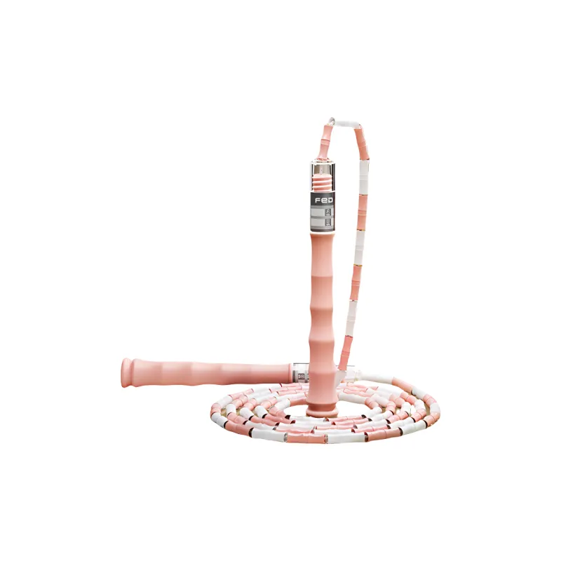 FEIERDUN Casual Entertainment Non Countable Jump Ropes Elementary School Students PP TPE 2.8m Pink White-0