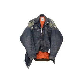 Maison Mihara Yasuhiro Flight Jacket Layered Denim Jacket