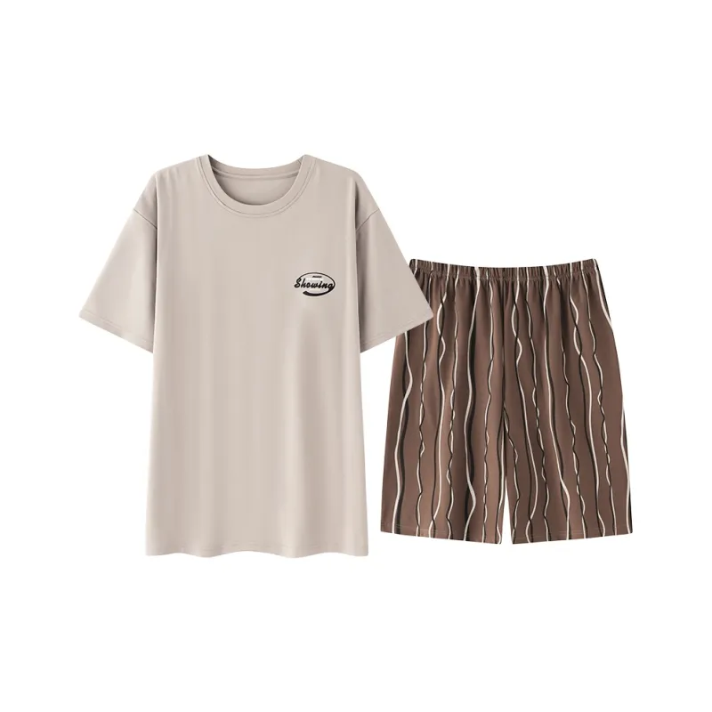 FENTENGCARE Pajama Set Men's Coffee-0