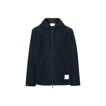 THOM BROWNE Zip up Ripstop Hooded Jacket