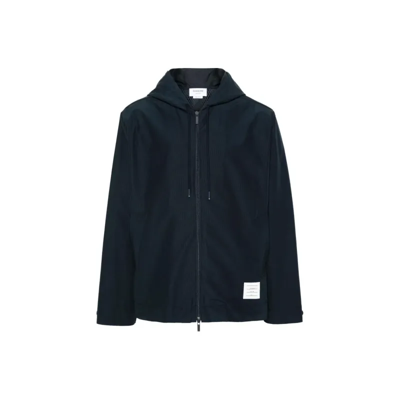 THOM BROWNE Zip up Ripstop Hooded Jacket-0