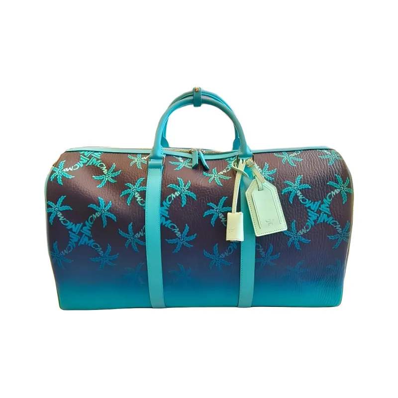MCM Ottomar Artificial Leather Travel Bag Men's Blue-0