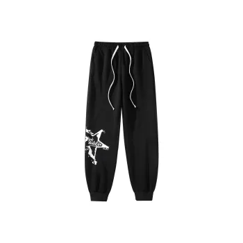 Unite Life HOODS Knitted Sports Pants Unisex Black