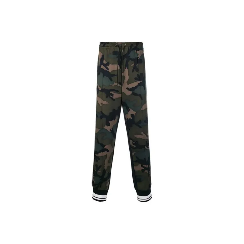 Valentino Knitted Sweatpants Men Army Green-0