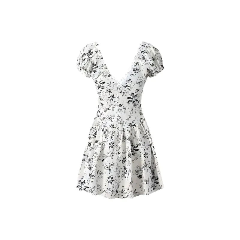 ABBY GODDESS Short Sleeved Dress Women's Ecru-1