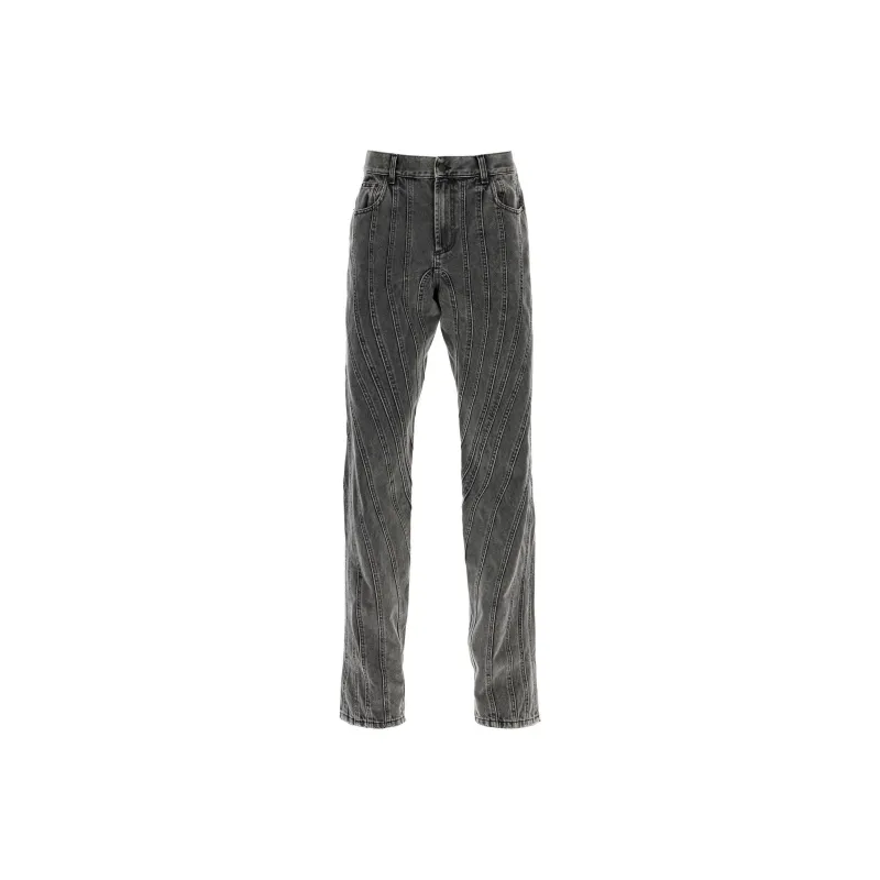 Mugler Panelled Jeans-0