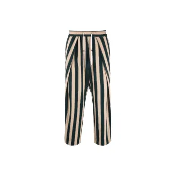 BALMAIN Striped Cropped Trousers
