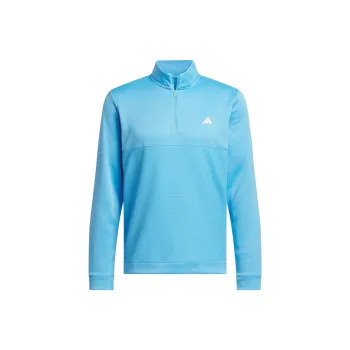 Adidas Ultimate365 Textured Quarter-Zip Top Jackets Coats Men's Sky Blue
