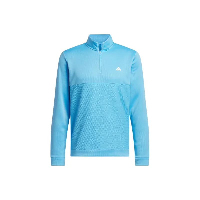 Adidas Ultimate365 Textured Quarter-Zip Top Jackets Coats Men's Sky Blue-0
