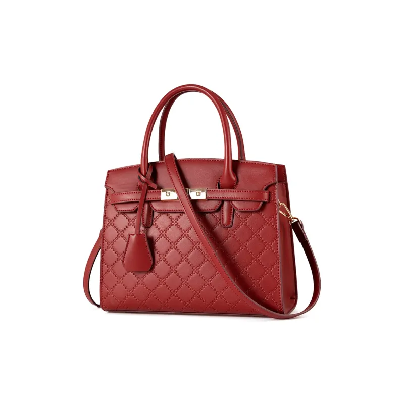 Vigno Synthetic Leather Handbag, One Shoulder, Crossbody Bag Regular Women's Red-2
