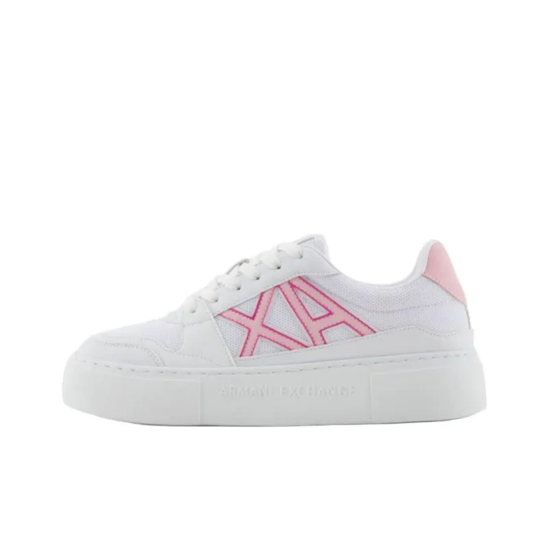 ARMANI EXCHANGEAE Low Top Skateboard Shoes Women's Pink-0