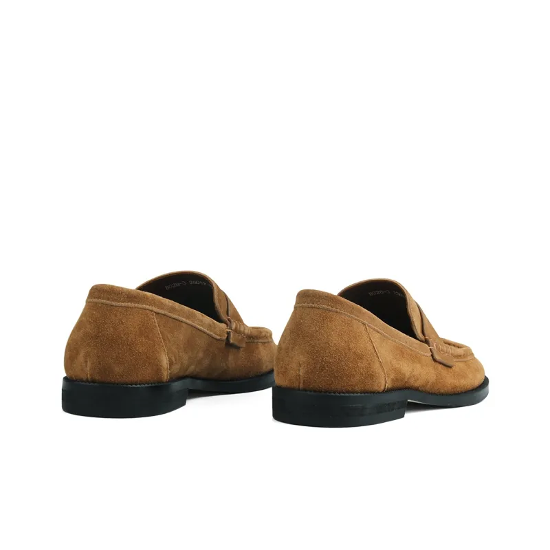 New Korea Loafers Men Brown-4