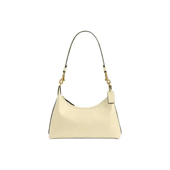 COACH Juliet Leather Crossbody Bag, Shoulder Bag Medium Size Women's Light Yellow