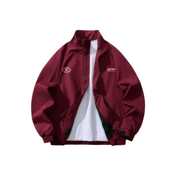 TITH Jackets Coats Unisex Burgundy