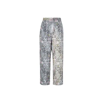 FENDI Wide Leg Printed Pants