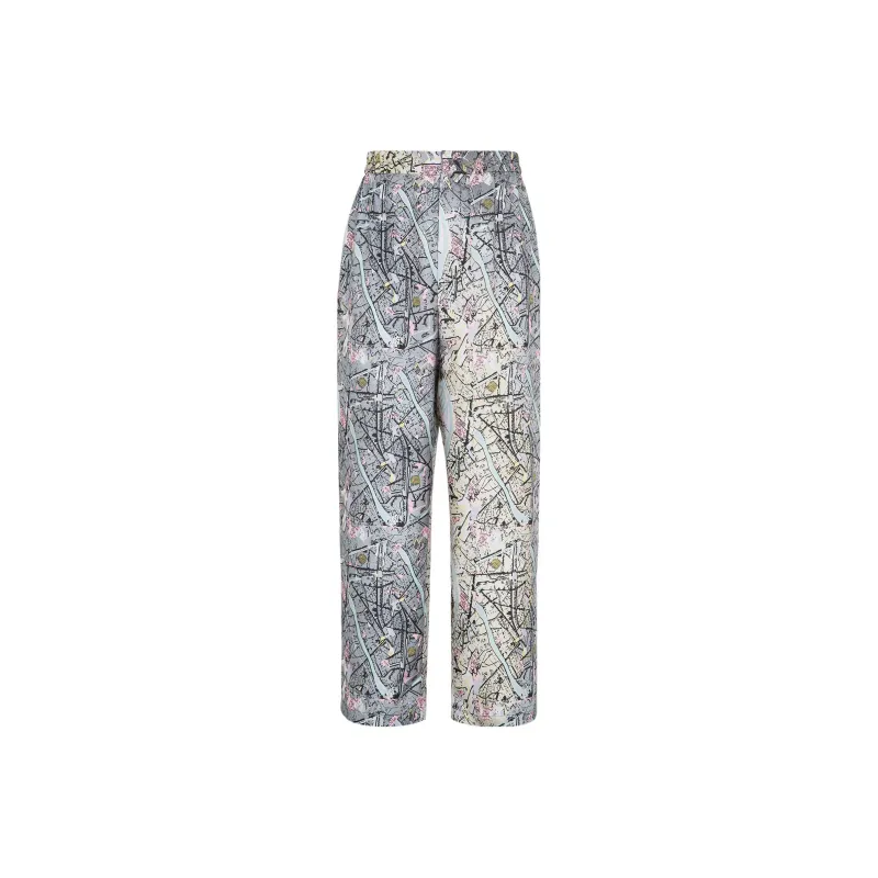 FENDI Wide Leg Printed Pants-0