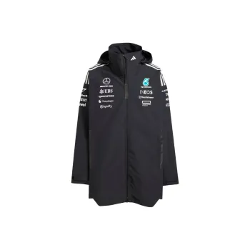 Adidas x MERCEDES-AMG PETRONAS F1 TEAMMYSHELTER SS25 Motorsport Jacket Men's Black/White