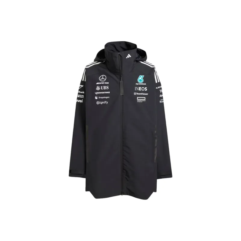 Adidas x MERCEDES-AMG PETRONAS F1 TEAMMYSHELTER SS25 Motorsport Jacket Men's Black/White-0