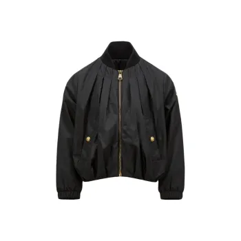 Moncler Logo Patch Zipped Bomber Jacket