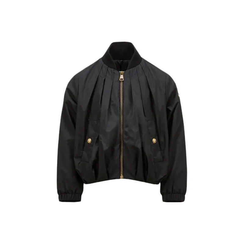 Moncler Logo Patch Zipped Bomber Jacket-0