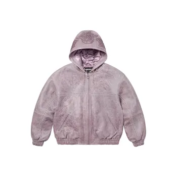 Supreme Studded Hooded Leather Jacket