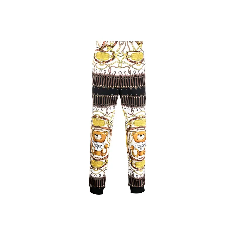 MOSCHINO Graphic Printed Wide Leg Trousers-0