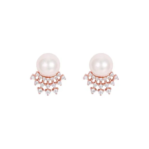 BLINK DAY Zircon Stud Earrings Women's