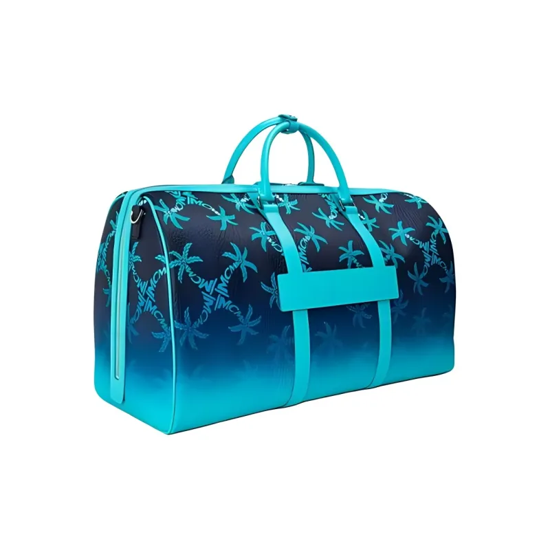 MCM Ottomar Artificial Leather Travel Bag Men's Blue-1