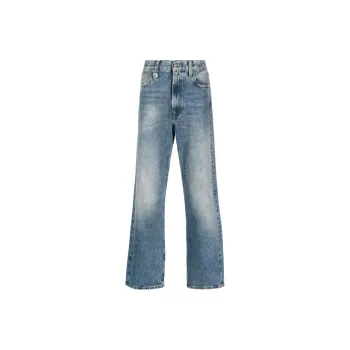 R13 Distressed Straight-leg Jeans